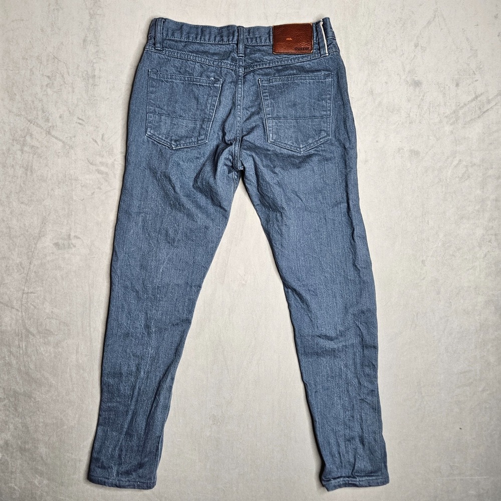 Gustin Jeans Mens 30 (Fits 29x26) Slim Blue Raw Selvedge Denim Button Fly Casual